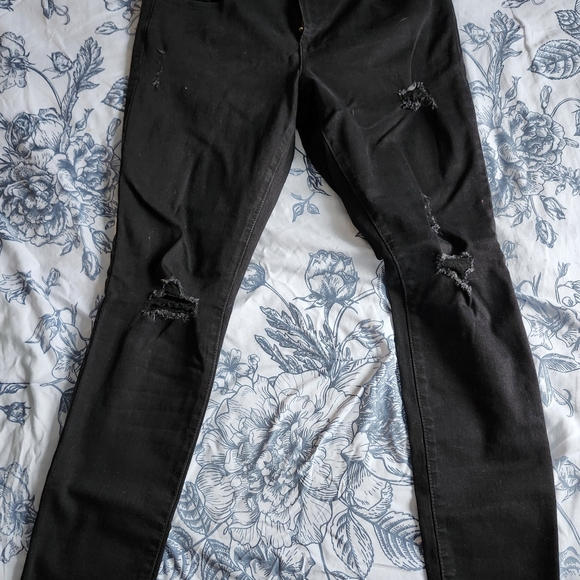 Women's Old Navy Mid-rise POP Icon distressed Skinny jeans - Picture 2 of 6